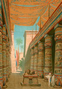 Interiér paláce egyptského vládce